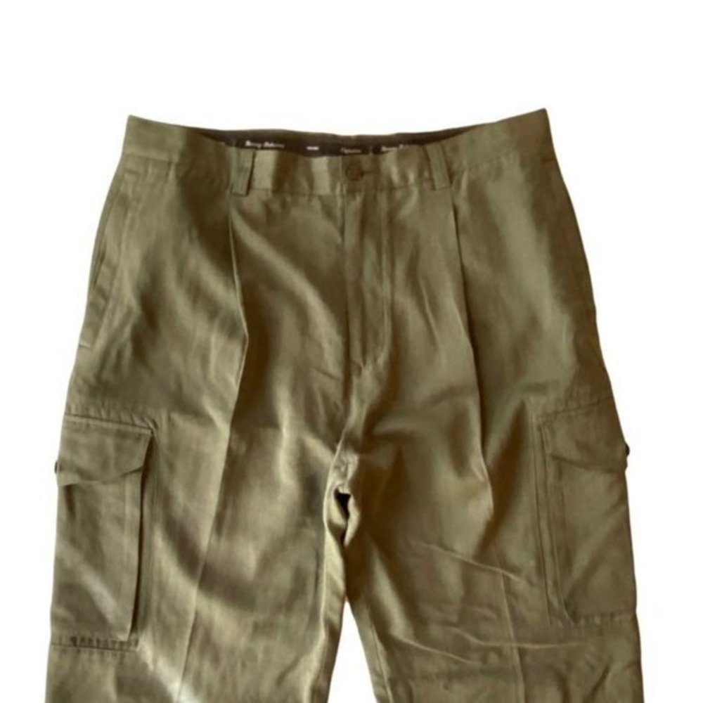 Tommy Bahama Silk Linen Cargo Pants Green Mens 35